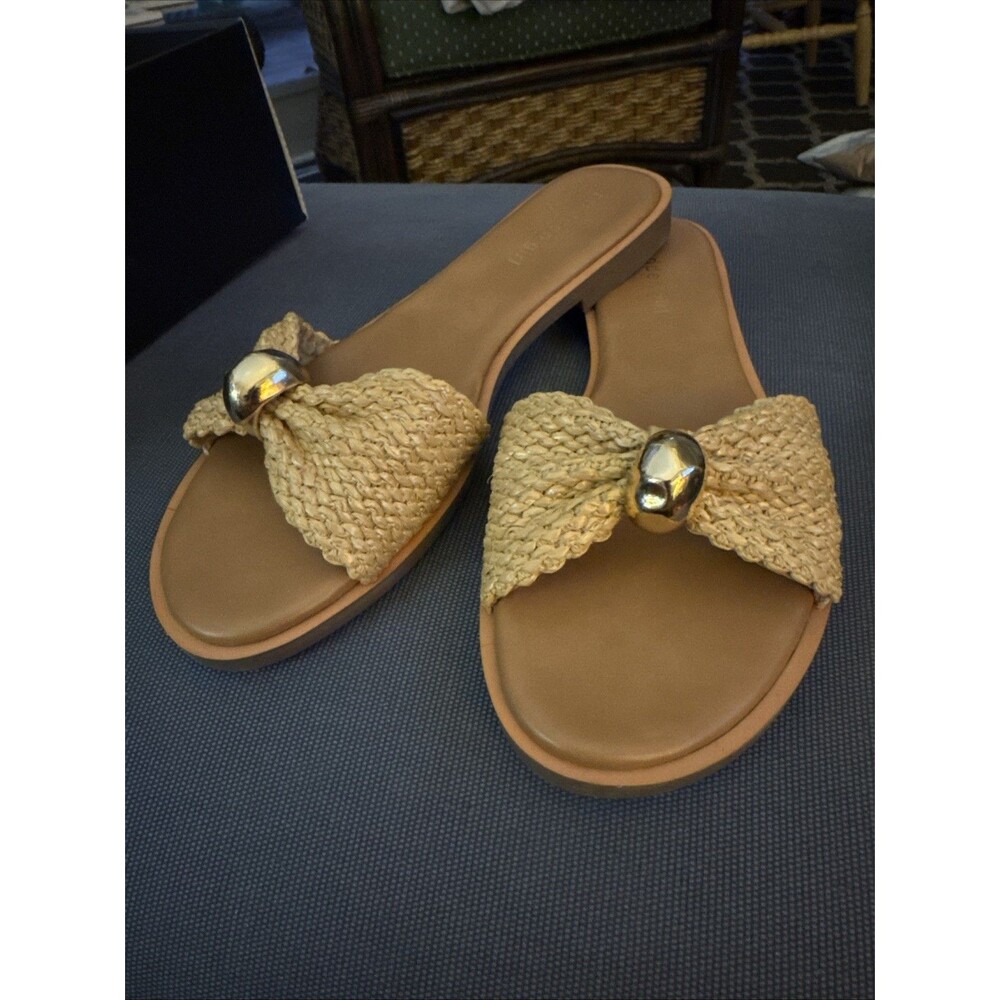 Madden Girl-Sunset Slide Sandals-Women's size 9.5 Preppy Beach Slip On New